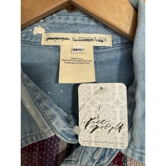 Free People x Tricia Fix | NWT Vintage Repurposed Carhartt Patchwork Coat | M/L - Picture 12 of 16